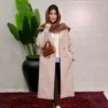 پالتو فوتر جناغی کرم