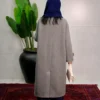 پالتو فوتر جناغی طوسی مدل استرا
