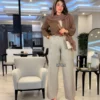 شلوار بگ مازاراتی جیب دار خاکی مدل لابلا