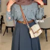 شومیز لینن نوک مدادی مدل نیکولا و دامن اکسیر نوک مدادی