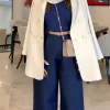 شلوار بگ کرپ مازاراتی سورمه ای مدل پری مانتو کتی قد 80 مازاراتی استخوانی مدل آویژه