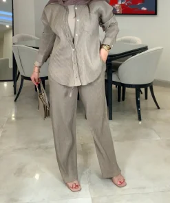 شومیز زنانه پلیسه نسکافه ای